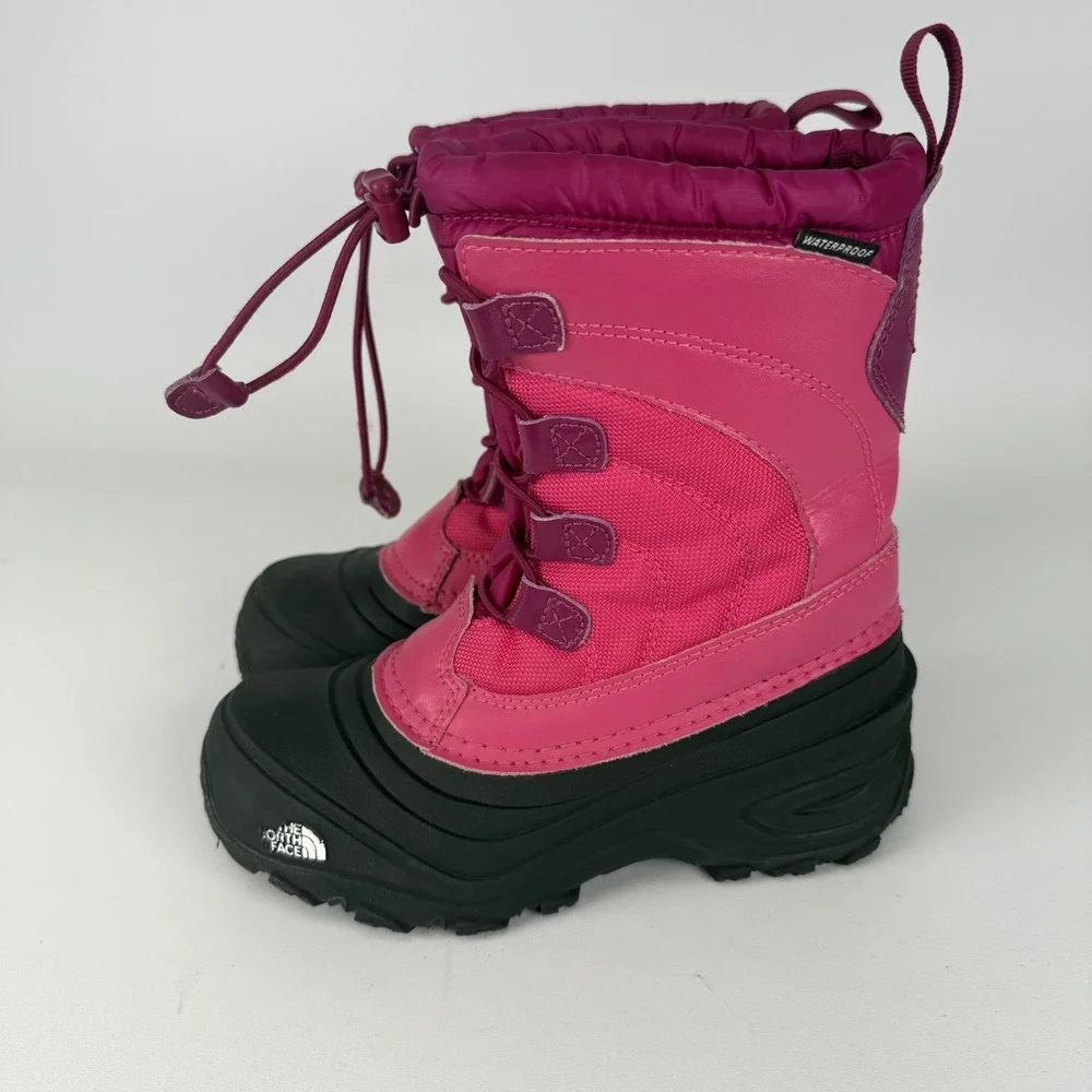 The‎ North Face Alpenglow IV Girls Winter Sz 1 Paradise Pink Snow Boots NF0A2T5P